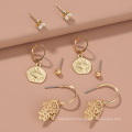 Shangjie oem aretes grosse femme mode mode Fashion quatre boucles d&#39;oreilles set des boucles d&#39;oreilles d&#39;or